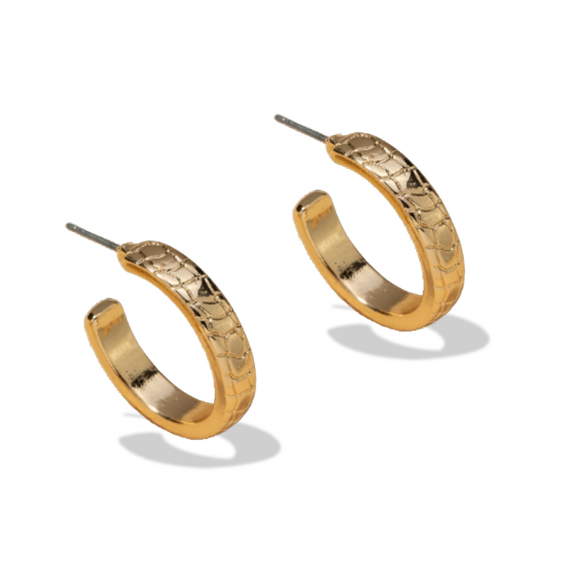 I Am Confident Gold Snake Hoops