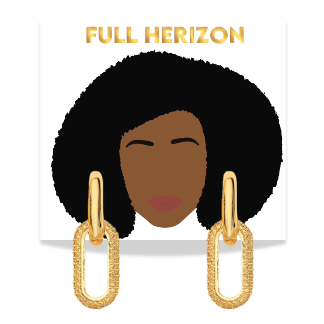 Adaptable! Gold-Plated 2 in 1 Gold Hoops