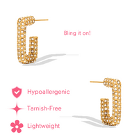 Bling it on! Rhinestone Statement Hoops