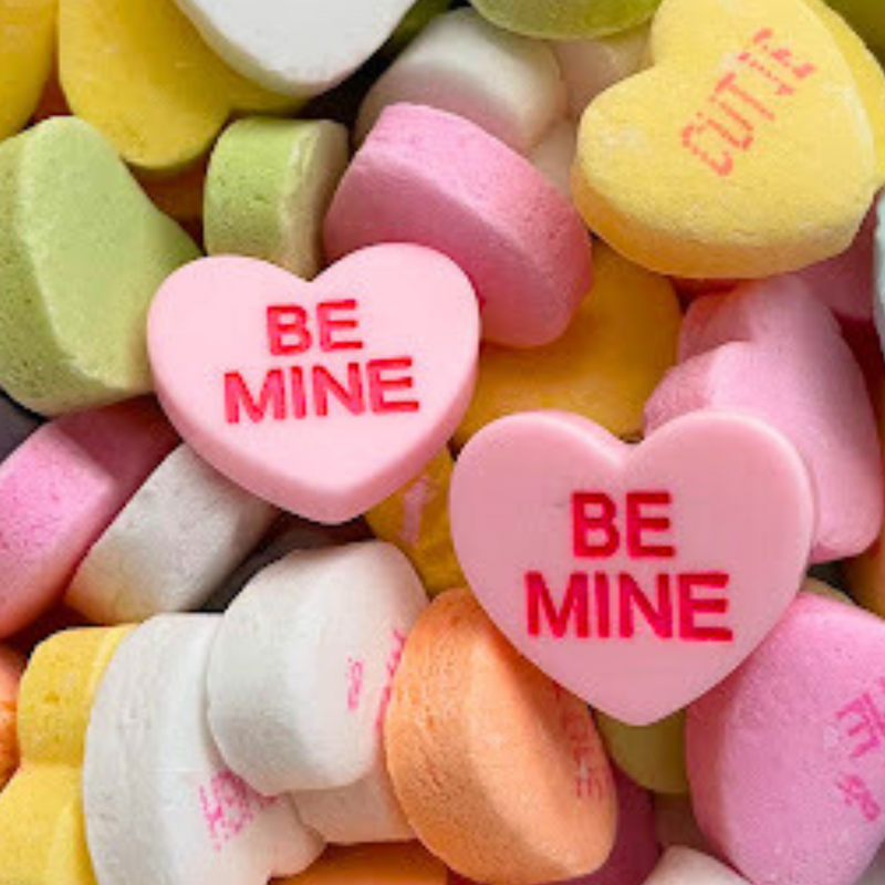 ¡Sé mío! Pendientes de corazón de caramelo para el día de San Valentín