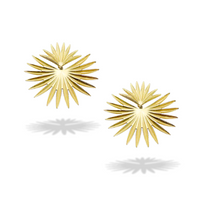 Boucle d'oreille tendance en plaqué or 18 carats Radiating Gold