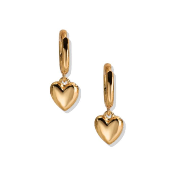 Créoles style Huggie pour la Saint-Valentin Forever &amp; Always remplies d'or 18 carats