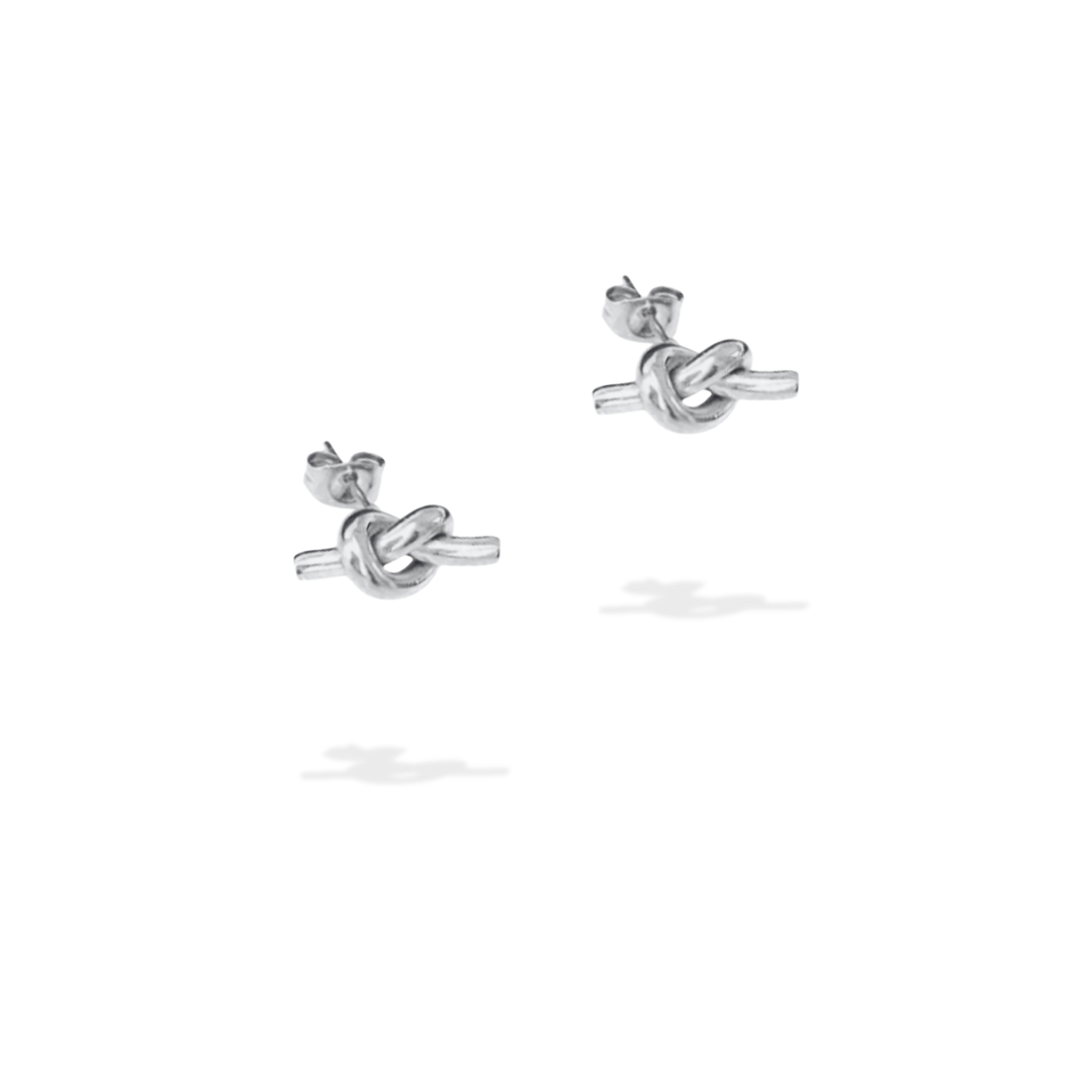 18k Gold-Plated Silver Knot Studs- Extra Small