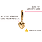 Forever & Always 18k Gold-filled Valentine's Day Huggie Style Hoops