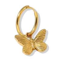 Free! 18K Gold Butterfly Huggies