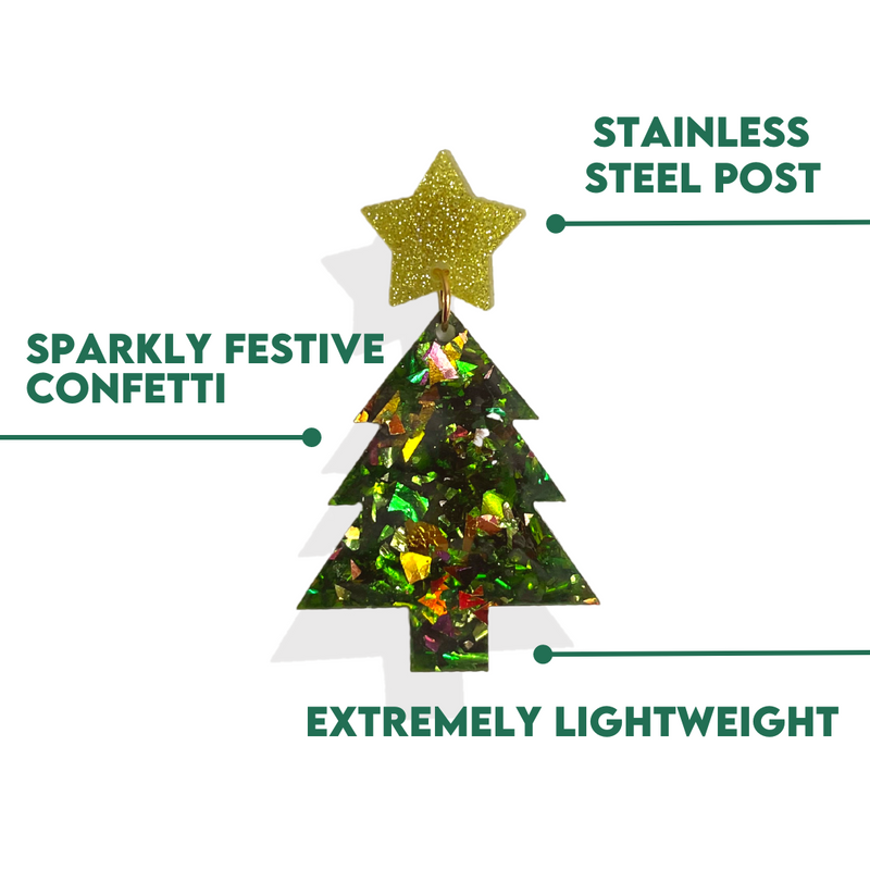 Yellow Star Confetti Christmas Tree