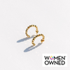 Resilient Small Beaded Gold Hoops