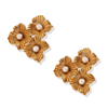 Just for YOU! 18k Gold Vintage Bouquet of Flowers Studs for Valentine's Day