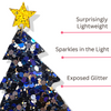 Blue Glitter Christmas Tree Statement