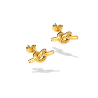 18k Gold-Plated Knot Studs- Extra Small