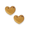 Pendientes de oro puro de 18 quilates con forma de corazón para San Valentín