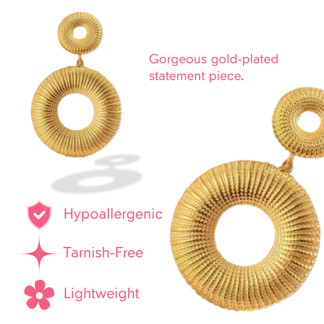 Connection Gold-Plated Statement Earrings