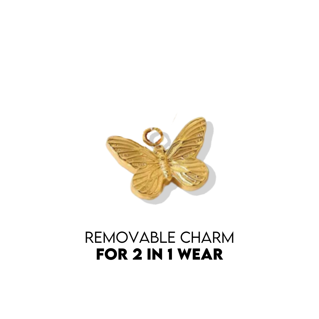 Free! 18K Gold Butterfly Huggies