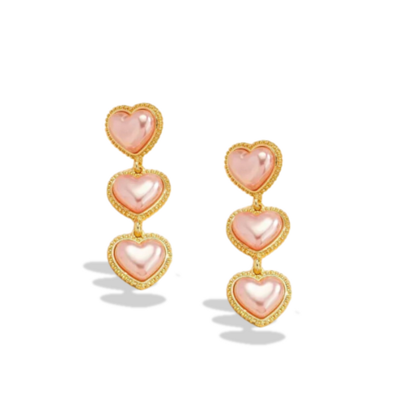 Precious Pink Pastel Pink Valentine's Day Statement Earrings