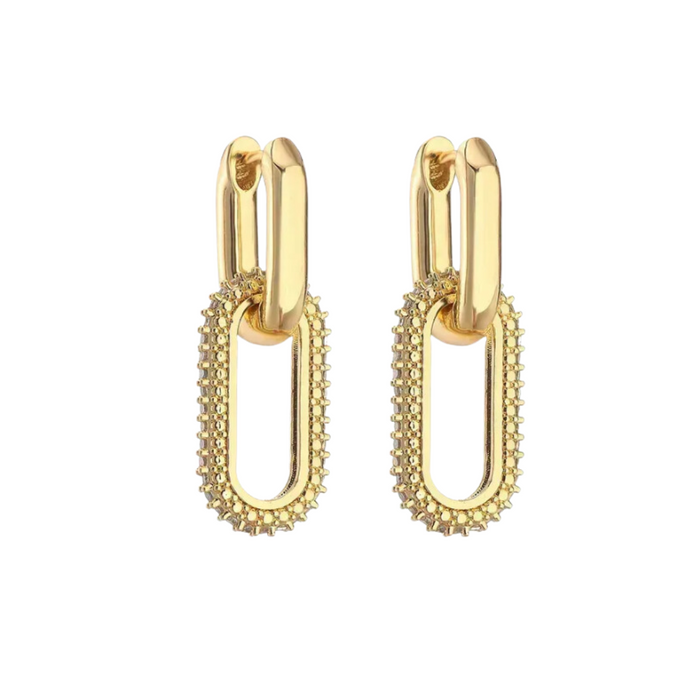 Adaptable! Gold-Plated 2 in 1 Gold Hoops