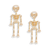 Gold Skeleton Statement Earrings