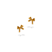 Extra Small 18k Gold Bow Studs