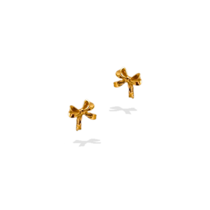 Extra Small 18k Gold Bow Studs