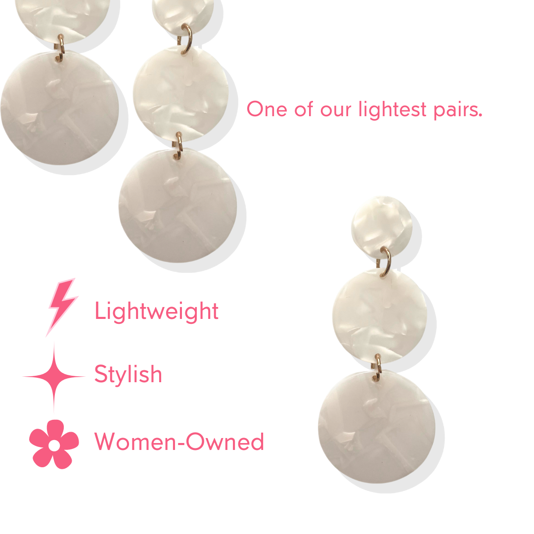 You WILL Overcome White Earrings