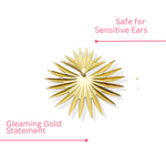 Boucle d'oreille tendance en plaqué or 18 carats Radiating Gold