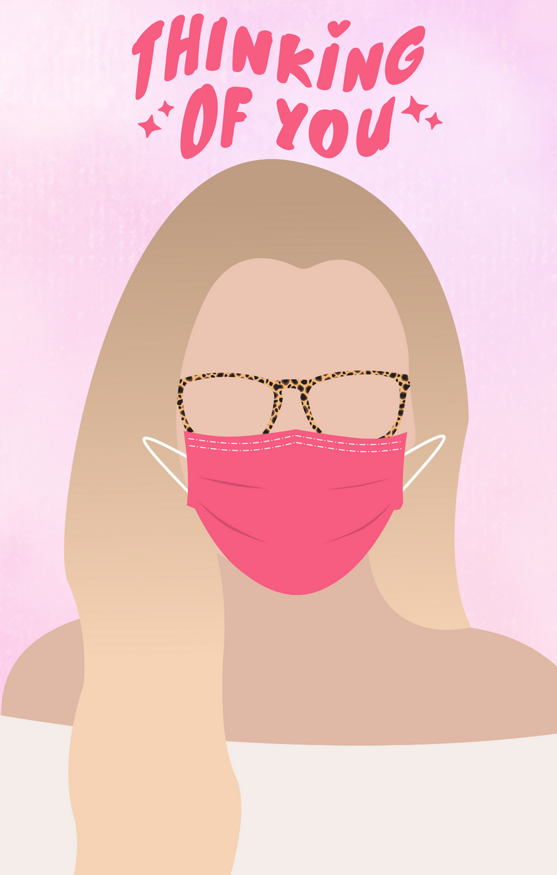 Pink Mask Get Well Soon