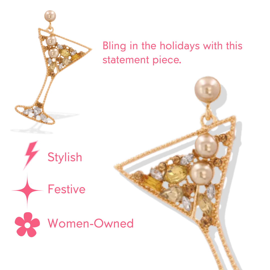 NYC Martini Statement Earrings