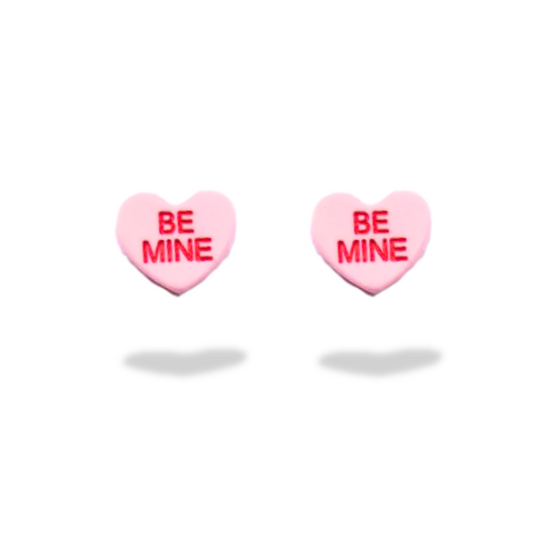 Be Mine! Candy Heart Studs for Valentine's Day