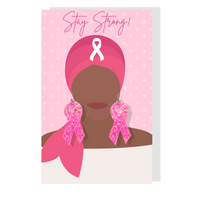 Pendientes de cinta rosa contra el cáncer de mama