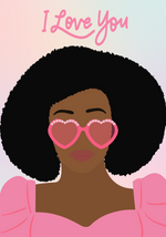 I Love You Disco with Afro