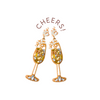 Celebrate Good Times Bubbly Champagne Glasses