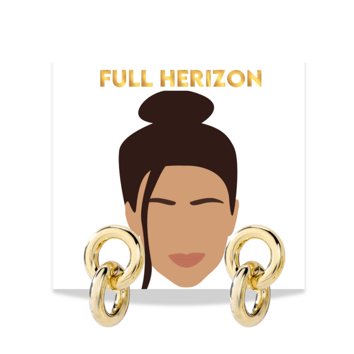 14k Gold-Plated Linked Hoops