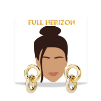 14k Gold-Plated Linked Hoops