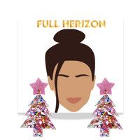 Pink Glitter Confetti Christmas Tree