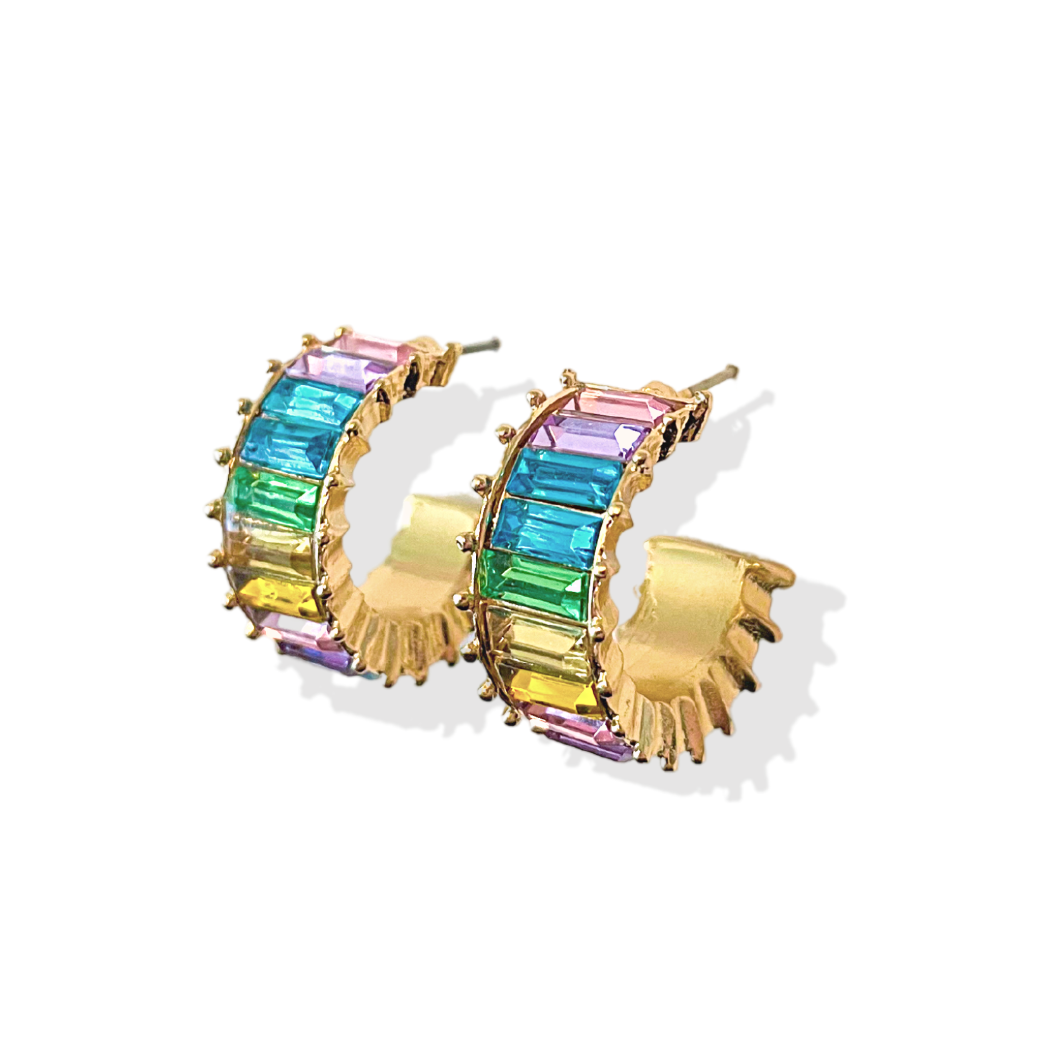 Rainbow gem clearance earrings