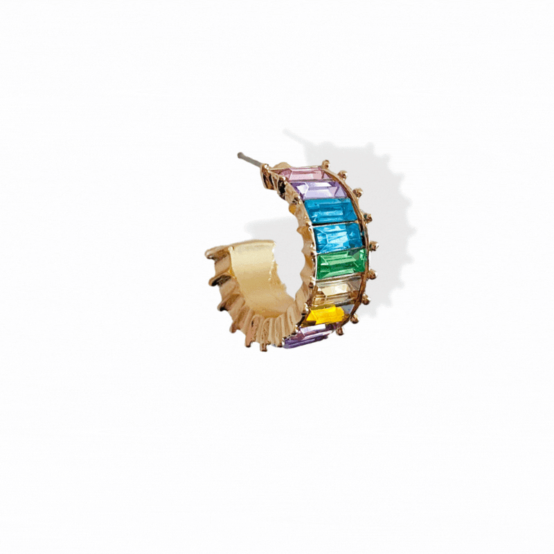 Rainbow 2025 gem earrings
