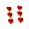 Extra Loved Heart Drop Earrings