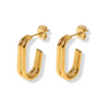 14k Gold-Plated Double Hoop Earrings